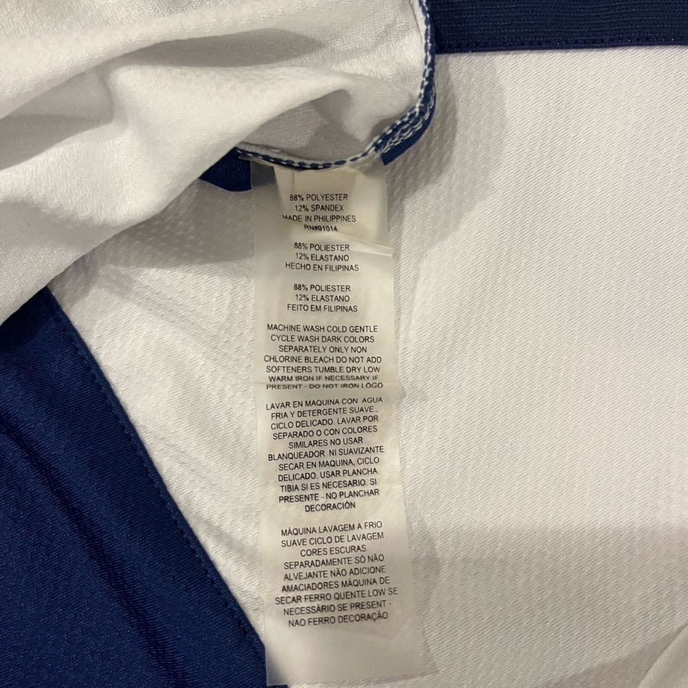EP New York Polo Shirt Women’s Small White Blue Golfing Activewear Logo - Picture 7 of 9